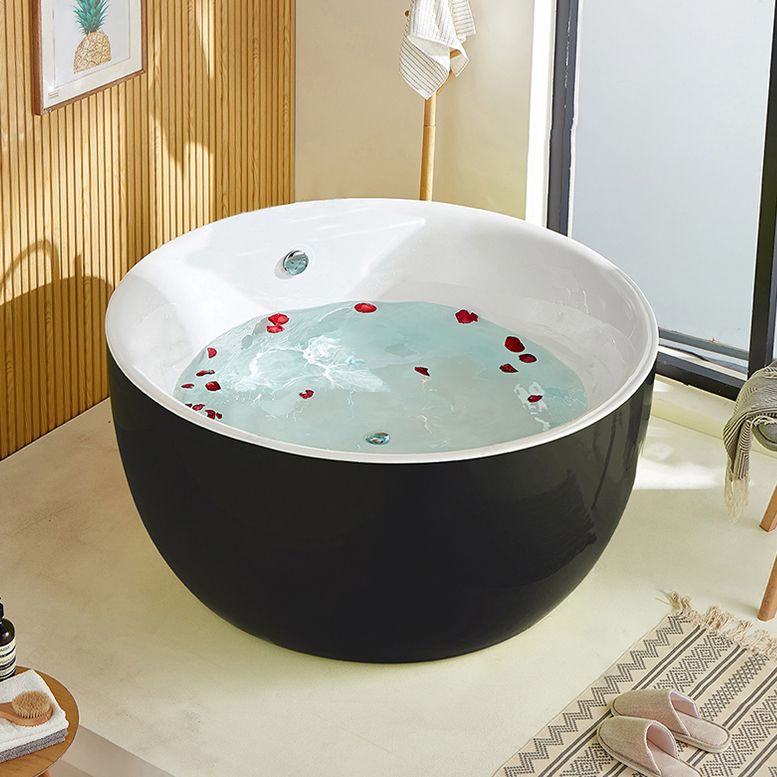 Antique Finish Round Bathtub Stand Alone Modern Soaking Bath Tub Clearhalo 'Bathroom Remodel & Bathroom Fixtures' 'Bathtubs' 'Home Improvement' 'home_improvement' 'home_improvement_bathtubs' 'Showers & Bathtubs' 1200x1200_6c03e59c-0027-4432-ae39-dff491119304