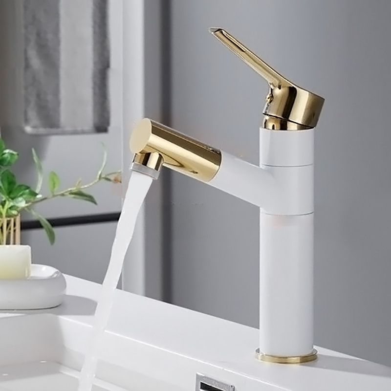 Swivel Spout Basin Faucet Pull-out Luxury Vanity Sink Faucet Circular Brass Faucet Clearhalo 'Bathroom Remodel & Bathroom Fixtures' 'Bathroom Sink Faucets' 'Bathroom Sinks & Faucet Components' 'bathroom_sink_faucets' 'Home Improvement' 'home_improvement' 'home_improvement_bathroom_sink_faucets' 1200x1200_6c149d7c-c6c4-44ac-adea-845e764b3863