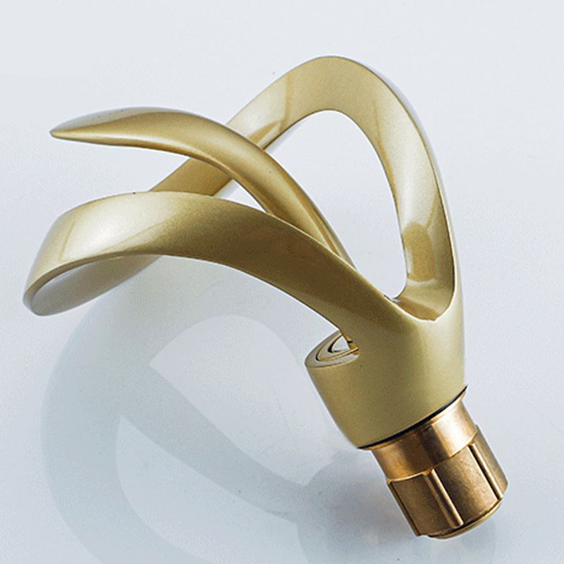 Luxury Single Handle Sink Faucet Brass Bathroom Novel Shape Faucet Clearhalo 'Bathroom Remodel & Bathroom Fixtures' 'Bathroom Sink Faucets' 'Bathroom Sinks & Faucet Components' 'bathroom_sink_faucets' 'Home Improvement' 'home_improvement' 'home_improvement_bathroom_sink_faucets' 1200x1200_6c2dcb13-90a5-4a9e-bf51-b45ee70dd613