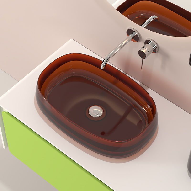 Modern Vessel Bathroom Sink Round with Pop-Up Drain Vessel Sink(Not Included Faucet) Clearhalo 'Bathroom Remodel & Bathroom Fixtures' 'Bathroom Sinks & Faucet Components' 'Bathroom Sinks' 'bathroom_sink' 'Home Improvement' 'home_improvement' 'home_improvement_bathroom_sink' 1200x1200_6c380447-d08d-49e8-bed4-180745d13d5c