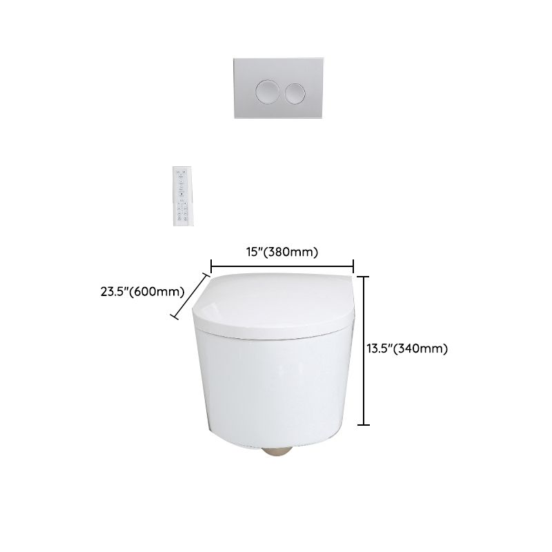 Contemporary Wall Hung Toilet Set Elongated Bowl Shape Smart Bidet Clearhalo 'Bathroom Remodel & Bathroom Fixtures' 'Bidets' 'Home Improvement' 'home_improvement' 'home_improvement_bidets' 'Toilets & Bidets' 1200x1200_6c4ecb99-5e28-4a55-a607-28ccf9714ace
