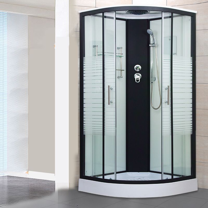 Clear Glass Double Sliding Shower Enclosure One Piece Framed Shower Enclosure Clearhalo 'Bathroom Remodel & Bathroom Fixtures' 'Home Improvement' 'home_improvement' 'home_improvement_shower_stalls_enclosures' 'Shower Stalls & Enclosures' 'shower_stalls_enclosures' 'Showers & Bathtubs' 1200x1200_6c7b0060-9256-49e8-abca-10257e88ef96