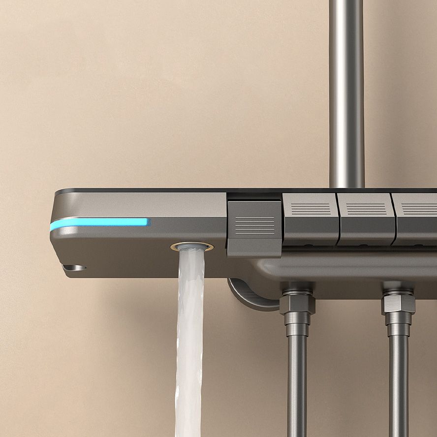 Modern Style Wall Mounted Shower Combo with Thermostatic Shower System Clearhalo 'Bathroom Remodel & Bathroom Fixtures' 'Home Improvement' 'home_improvement' 'home_improvement_shower_faucets' 'Shower Faucets & Systems' 'shower_faucets' 'Showers & Bathtubs Plumbing' 'Showers & Bathtubs' 1200x1200_6c865fc0-84e8-4188-9315-ef1e0222aaad