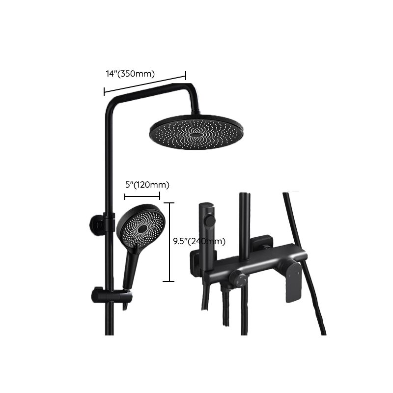 Temperature Control Shower System Valve Included Brass Wall Mounted Shower Combo Clearhalo 'Bathroom Remodel & Bathroom Fixtures' 'Home Improvement' 'home_improvement' 'home_improvement_shower_faucets' 'Shower Faucets & Systems' 'shower_faucets' 'Showers & Bathtubs Plumbing' 'Showers & Bathtubs' 1200x1200_6c873ae4-f25e-47a1-92f7-0c6878f83125