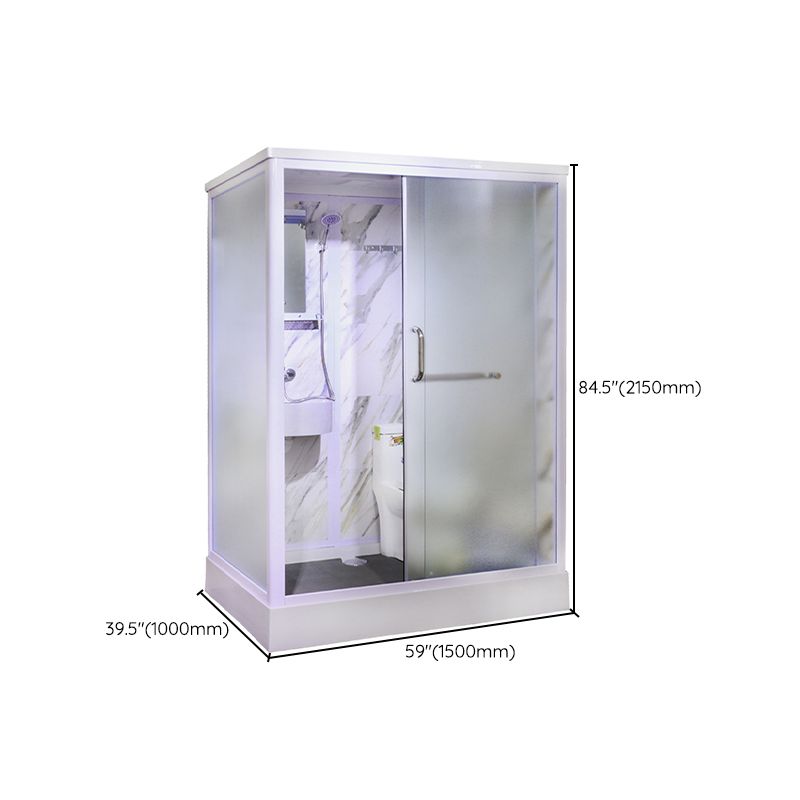 Modern Frosted Shower Stall Rectangle Tempered Shower Stall for Bathroom Clearhalo 'Bathroom Remodel & Bathroom Fixtures' 'Home Improvement' 'home_improvement' 'home_improvement_shower_stalls_enclosures' 'Shower Stalls & Enclosures' 'shower_stalls_enclosures' 'Showers & Bathtubs' 1200x1200_6c8e1c69-42e8-4477-aacf-eac1883b27ea