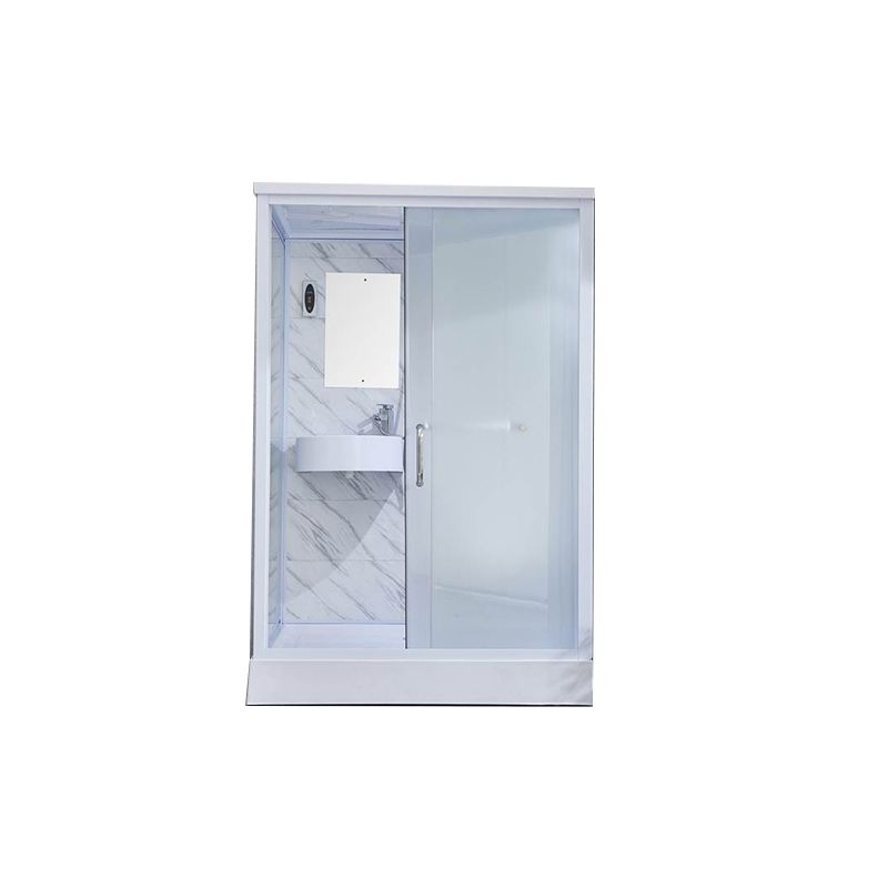 Single Sliding Tempered Glass Shower Stall Rectangle Frosted Shower Kit Clearhalo 'Bathroom Remodel & Bathroom Fixtures' 'Home Improvement' 'home_improvement' 'home_improvement_shower_stalls_enclosures' 'Shower Stalls & Enclosures' 'shower_stalls_enclosures' 'Showers & Bathtubs' 1200x1200_6caf2154-217c-46a4-98d8-85a49c84ad0a