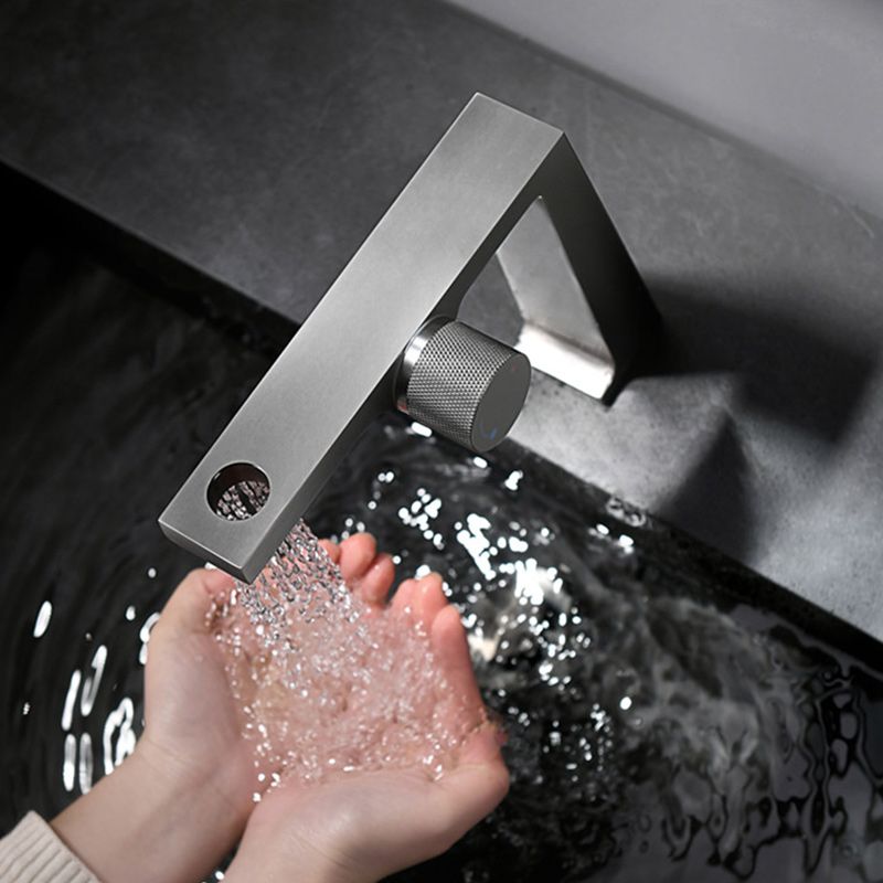 Contemporary Vessel Sink Bathroom Faucet Knob Handle Low Arc Vessel Sink Faucet Clearhalo 'Bathroom Remodel & Bathroom Fixtures' 'Bathroom Sink Faucets' 'Bathroom Sinks & Faucet Components' 'bathroom_sink_faucets' 'Home Improvement' 'home_improvement' 'home_improvement_bathroom_sink_faucets' 1200x1200_6d06a493-c82f-4812-b200-700ee3bc5761