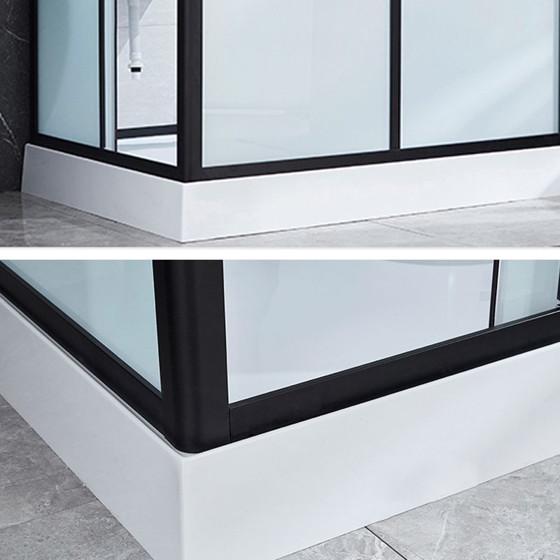 Framed Corner Shower Enclosure Single Sliding Shower Enclosure Clearhalo 'Bathroom Remodel & Bathroom Fixtures' 'Home Improvement' 'home_improvement' 'home_improvement_shower_stalls_enclosures' 'Shower Stalls & Enclosures' 'shower_stalls_enclosures' 'Showers & Bathtubs' 1200x1200_6d07a473-bb44-4fd9-8a8d-0eb21a09c5ca