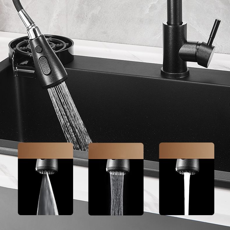 Modern Kitchen Sink White Pull-out Faucet Rectangular Anti-spill Kitchen Sink Clearhalo 'Home Improvement' 'home_improvement' 'home_improvement_kitchen_sinks' 'Kitchen Remodel & Kitchen Fixtures' 'Kitchen Sinks & Faucet Components' 'Kitchen Sinks' 'kitchen_sinks' 1200x1200_6d1663b3-8d36-4bf7-b0d7-f446f1bf2fc6