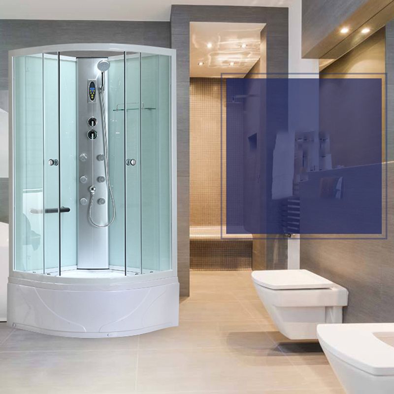 White Framed Rectangle Shower Stall Clear Tempered Glass Shower Stall Clearhalo 'Bathroom Remodel & Bathroom Fixtures' 'Home Improvement' 'home_improvement' 'home_improvement_shower_stalls_enclosures' 'Shower Stalls & Enclosures' 'shower_stalls_enclosures' 'Showers & Bathtubs' 1200x1200_6d2eedec-1936-4ac0-9354-bdc6bc070038