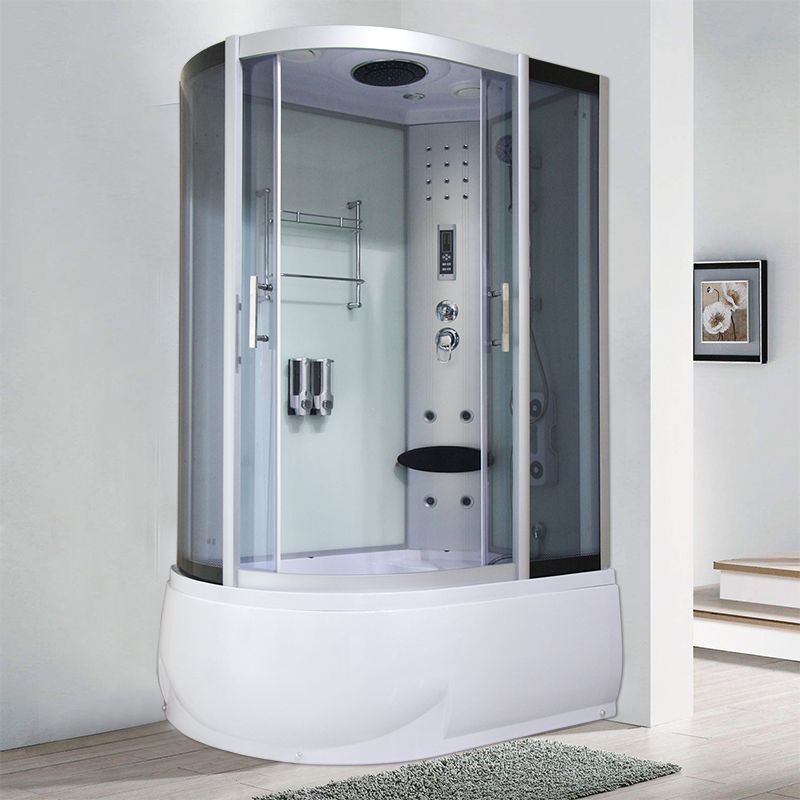 Double Sliding Tub & Shower Kit Home Tempered Glass Tub & Shower Kit Clearhalo 'Bathroom Remodel & Bathroom Fixtures' 'Home Improvement' 'home_improvement' 'home_improvement_shower_stalls_enclosures' 'Shower Stalls & Enclosures' 'shower_stalls_enclosures' 'Showers & Bathtubs' 1200x1200_6d57f5ab-db11-42fd-8ec9-5194625a39e6