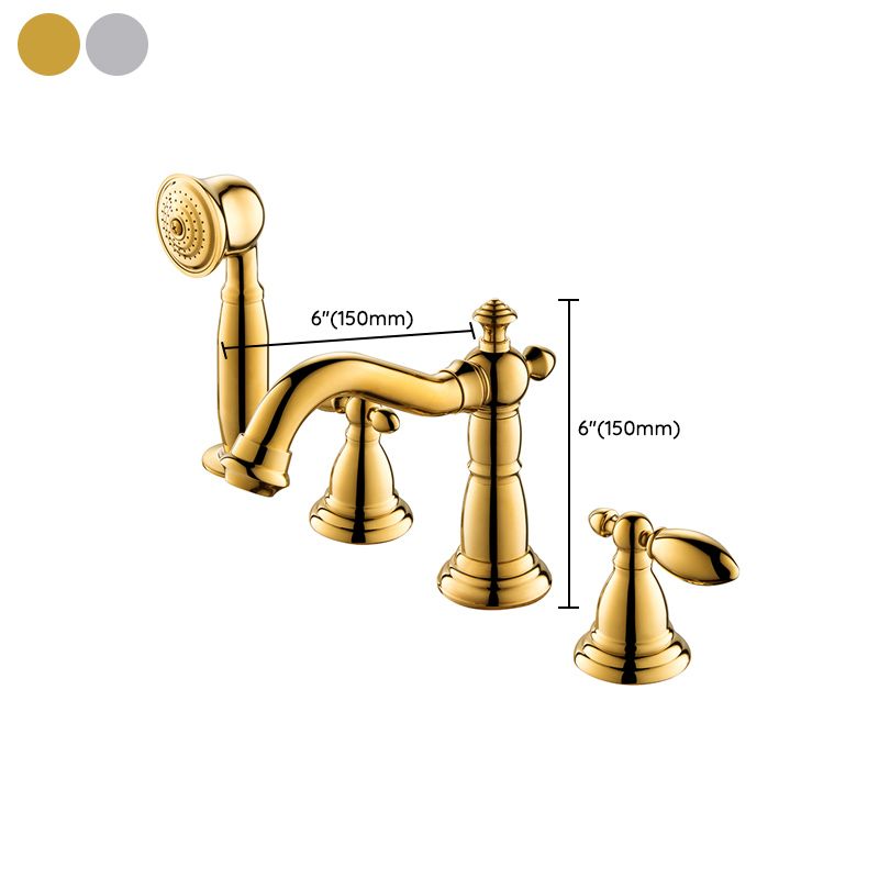 Deck Mounted Roman Tub Faucet Bronze Low Arc Roman Tub Faucet Set Clearhalo 'Bathroom Remodel & Bathroom Fixtures' 'Bathtub Faucets' 'bathtub_faucets' 'Home Improvement' 'home_improvement' 'home_improvement_bathtub_faucets' 1200x1200_6d5f3092-9794-4de9-8a32-e214c647abbc