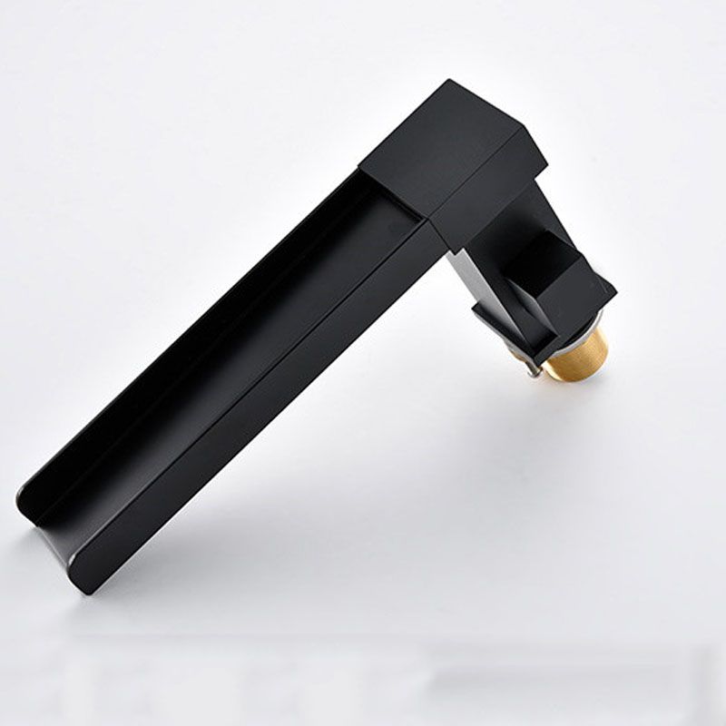 Brass Low Arc Bath Faucet with Hand Shower Square Bathroom Faucet Clearhalo 'Bathroom Remodel & Bathroom Fixtures' 'Bathtub Faucets' 'bathtub_faucets' 'Home Improvement' 'home_improvement' 'home_improvement_bathtub_faucets' 1200x1200_6d7f3d92-9445-4efa-aca7-14ebaf324ffe