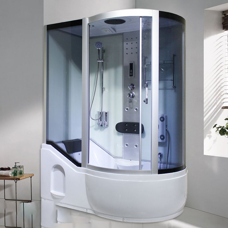 Tempered Glass Shower Stall Corner Shower Stall with Towel Bar Clearhalo 'Bathroom Remodel & Bathroom Fixtures' 'Home Improvement' 'home_improvement' 'home_improvement_shower_stalls_enclosures' 'Shower Stalls & Enclosures' 'shower_stalls_enclosures' 'Showers & Bathtubs' 1200x1200_6da0335b-f9aa-4306-96a6-cbe41feffabd