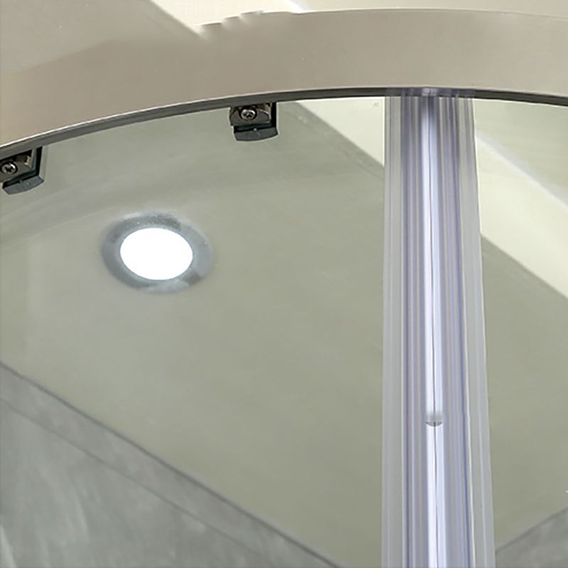 Round Stainless Steel Shower Enclosure Easy Clean Glass Shower Stall Clearhalo 'Bathroom Remodel & Bathroom Fixtures' 'Home Improvement' 'home_improvement' 'home_improvement_shower_stalls_enclosures' 'Shower Stalls & Enclosures' 'shower_stalls_enclosures' 'Showers & Bathtubs' 1200x1200_6dda7cf5-d833-4e0a-92e7-d43b10c44948