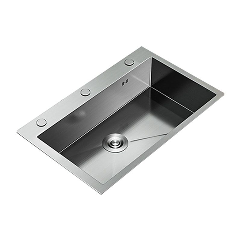 Classic Style Kitchen Sink Stainless Steel 3 Holes Kitchen Sink with Drain Strainer Kit Clearhalo 'Home Improvement' 'home_improvement' 'home_improvement_kitchen_sinks' 'Kitchen Remodel & Kitchen Fixtures' 'Kitchen Sinks & Faucet Components' 'Kitchen Sinks' 'kitchen_sinks' 1200x1200_6df526c0-4075-4f8d-8b36-5e474efeec11