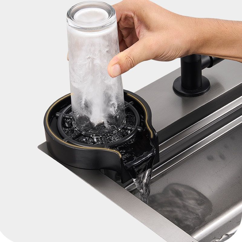 Single Bowl Kitchen Sink Stainless Steel Kitchen Sink with Cutting-Board Clearhalo 'Home Improvement' 'home_improvement' 'home_improvement_kitchen_sinks' 'Kitchen Remodel & Kitchen Fixtures' 'Kitchen Sinks & Faucet Components' 'Kitchen Sinks' 'kitchen_sinks' 1200x1200_6e40dabf-8557-4cec-a5f0-b1dd733acf83