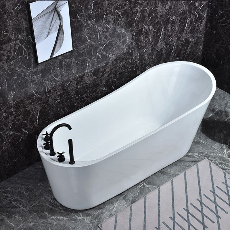 Modern Acrylic Freestanding Bathtub Soaking Single Slipper Tub in White Clearhalo 'Bathroom Remodel & Bathroom Fixtures' 'Bathtubs' 'Home Improvement' 'home_improvement' 'home_improvement_bathtubs' 'Showers & Bathtubs' 1200x1200_6e59a489-9d15-4ce2-82ea-fa84d4303269