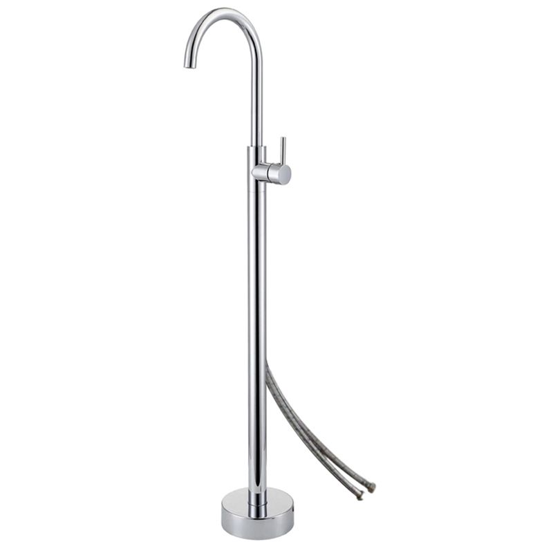 Brass Freestanding Tub Filler Floor Mounted Tub Filler with Handles Clearhalo 'Bathroom Remodel & Bathroom Fixtures' 'Bathtub Faucets' 'bathtub_faucets' 'Home Improvement' 'home_improvement' 'home_improvement_bathtub_faucets' 1200x1200_6e7450d9-83dd-45d2-bc94-cee465e0e95a