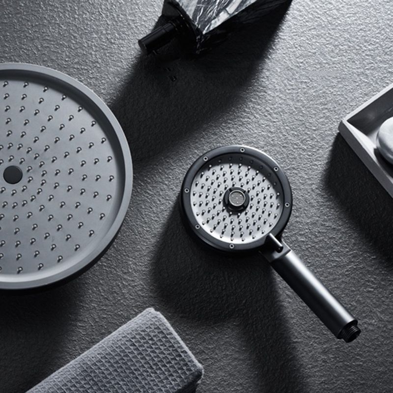 Matte Black Handheld Shower Head Modern 3-Jet Round Wall-Mount Handheld Shower Head Clearhalo 'Bathroom Remodel & Bathroom Fixtures' 'Home Improvement' 'home_improvement' 'home_improvement_shower_heads' 'Shower Heads' 'shower_heads' 'Showers & Bathtubs Plumbing' 'Showers & Bathtubs' 1200x1200_6e7b48ea-5b9b-4f00-be00-9cc11d25eadc