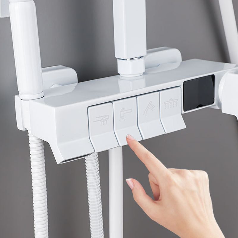 Modern Pressure Balanced Diverter Valve Shower Faucet Adjustable Shower System Clearhalo 'Bathroom Remodel & Bathroom Fixtures' 'Home Improvement' 'home_improvement' 'home_improvement_shower_faucets' 'Shower Faucets & Systems' 'shower_faucets' 'Showers & Bathtubs Plumbing' 'Showers & Bathtubs' 1200x1200_6e7cc75d-89ea-44fb-acab-49b62169125e