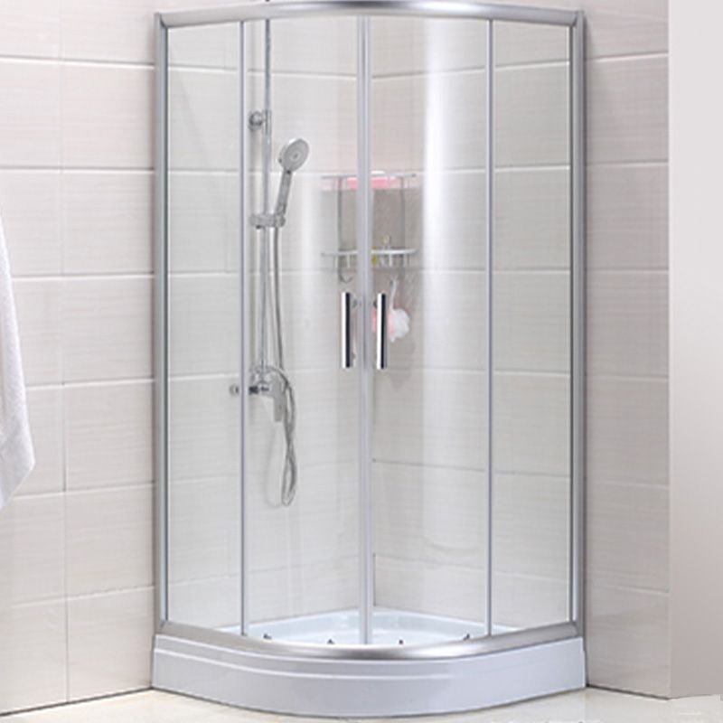 Semi-Frameless Shower Bath Door Double Sliding Shower Doors Patterned Clearhalo 'Bathroom Remodel & Bathroom Fixtures' 'Home Improvement' 'home_improvement' 'home_improvement_shower_tub_doors' 'Shower and Tub Doors' 'shower_tub_doors' 'Showers & Bathtubs' 1200x1200_6e7fd053-8d77-4b36-9a70-21ecff901922
