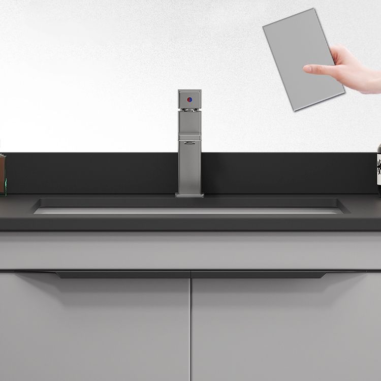 Single Sink Bathroom Vanity Modern Metal Base Rectangular Wall Mount Vanity Set Clearhalo 'Bathroom Remodel & Bathroom Fixtures' 'Bathroom Vanities' 'bathroom_vanities' 'Home Improvement' 'home_improvement' 'home_improvement_bathroom_vanities' 1200x1200_6e970656-50ac-4ae1-94e2-def7ed8d6d03