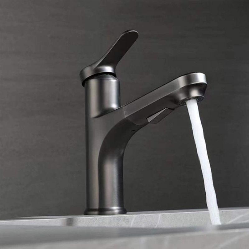 Contemporary Pull-out Faucet Single Lever Handle Faucet for Bathroom Clearhalo 'Bathroom Remodel & Bathroom Fixtures' 'Bathroom Sink Faucets' 'Bathroom Sinks & Faucet Components' 'bathroom_sink_faucets' 'Home Improvement' 'home_improvement' 'home_improvement_bathroom_sink_faucets' 1200x1200_6ea8532f-5262-4f2c-9e36-4dee0b02536e