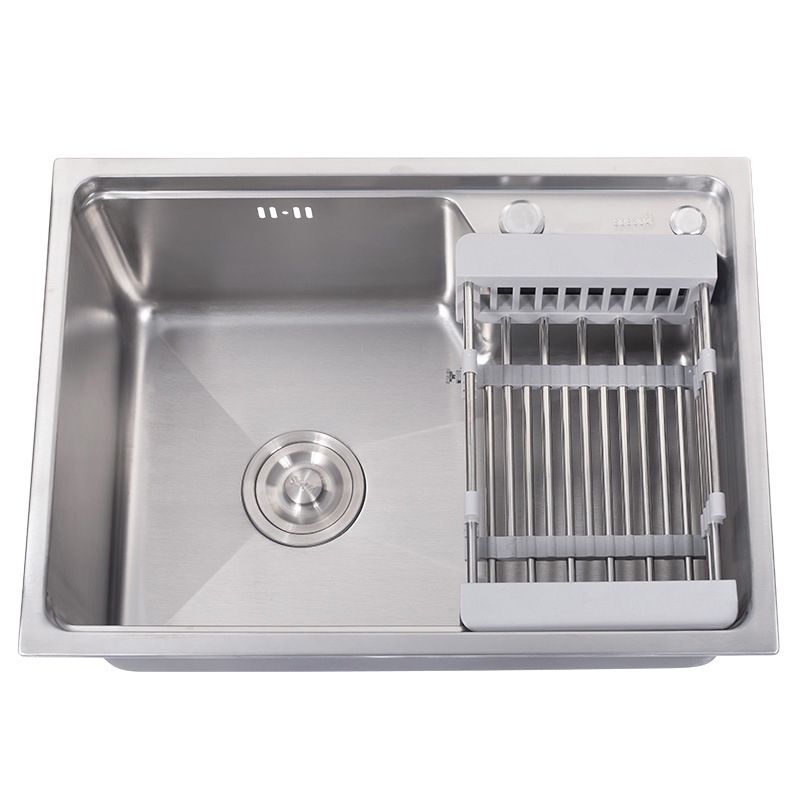 Stainless Steel Kitchen Sink 1 Holes Drop-In Noise-cancelling Design Kitchen Sink Clearhalo 'Home Improvement' 'home_improvement' 'home_improvement_kitchen_sinks' 'Kitchen Remodel & Kitchen Fixtures' 'Kitchen Sinks & Faucet Components' 'Kitchen Sinks' 'kitchen_sinks' 1200x1200_6eb9e181-a0a7-4ff7-87f8-669785562efb