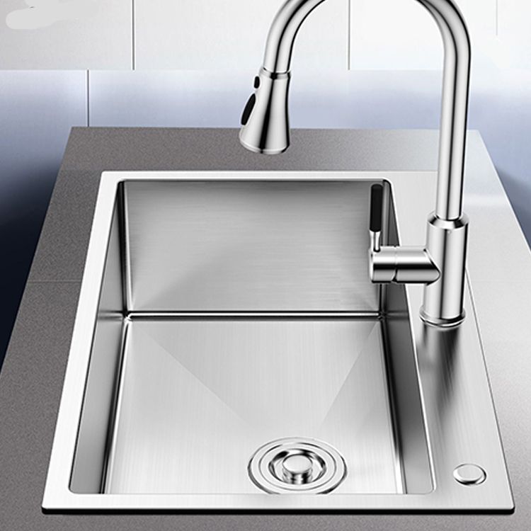 Kitchen Sink Overflow Hole Design Kitchen Sink with Drain Assembly Clearhalo 'Home Improvement' 'home_improvement' 'home_improvement_kitchen_sinks' 'Kitchen Remodel & Kitchen Fixtures' 'Kitchen Sinks & Faucet Components' 'Kitchen Sinks' 'kitchen_sinks' 1200x1200_6ebb7905-a1bc-4274-8c16-e644d4765481
