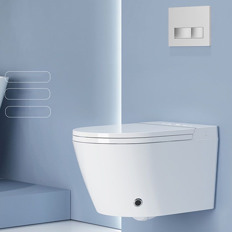 White Elongated Wall Mounted Bidet with Warm Air Dryer and Heated Seat Clearhalo 'Bathroom Remodel & Bathroom Fixtures' 'Bidets' 'Home Improvement' 'home_improvement' 'home_improvement_bidets' 'Toilets & Bidets' 1200x1200_6ebe4a45-1e66-4114-99e2-74083def31c0