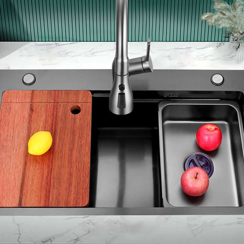 Modern Style Kitchen Sink Stainless Steel Kitchen Sink with Rectangle Shape Clearhalo 'Home Improvement' 'home_improvement' 'home_improvement_kitchen_sinks' 'Kitchen Remodel & Kitchen Fixtures' 'Kitchen Sinks & Faucet Components' 'Kitchen Sinks' 'kitchen_sinks' 1200x1200_6ec023fd-d58f-4b3b-bb65-2fb8d8347771