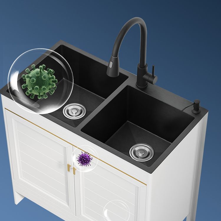 Modern Style Kitchen Sink Stainless Steel All-in-one Kitchen Sink Clearhalo 'Home Improvement' 'home_improvement' 'home_improvement_kitchen_sinks' 'Kitchen Remodel & Kitchen Fixtures' 'Kitchen Sinks & Faucet Components' 'Kitchen Sinks' 'kitchen_sinks' 1200x1200_6ec2e24c-f0b4-401e-b591-ca5c8e559207