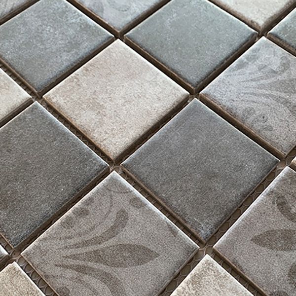 Grid Mosaic Sheet Wall Mixed Material Square Glazed Pressed Floor Tile Clearhalo 'Floor Tiles & Wall Tiles' 'floor_tiles_wall_tiles' 'Flooring 'Home Improvement' 'home_improvement' 'home_improvement_floor_tiles_wall_tiles' Walls and Ceiling' 1200x1200_6ece3bbe-532c-4eab-ba01-09ecd30e8702