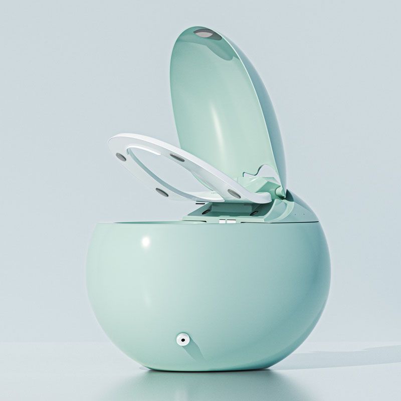 Round Floor Mount Bidet in Green Stain Resistant Deodorizing Smart Toilet Clearhalo 'Bathroom Remodel & Bathroom Fixtures' 'Bidets' 'Home Improvement' 'home_improvement' 'home_improvement_bidets' 'Toilets & Bidets' 1200x1200_6ed2821f-95ad-4003-89e0-35d1d73fbd9c