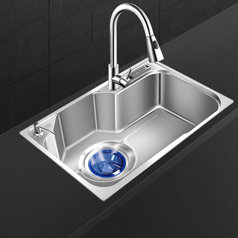 Contemporary Style Kitchen Sink Pure Color Stainless Steel 2 Holes Drop-In Kitchen Sink Clearhalo 'Home Improvement' 'home_improvement' 'home_improvement_kitchen_sinks' 'Kitchen Remodel & Kitchen Fixtures' 'Kitchen Sinks & Faucet Components' 'Kitchen Sinks' 'kitchen_sinks' 1200x1200_6ed73113-c94f-45db-b286-fc9ac34445b2