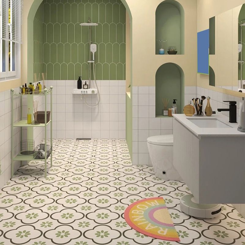 Square Ceramic Matte Straight Edge Singular Tile Moroccan Bathroom Floor Clearhalo 'Floor Tiles & Wall Tiles' 'floor_tiles_wall_tiles' 'Flooring 'Home Improvement' 'home_improvement' 'home_improvement_floor_tiles_wall_tiles' Walls and Ceiling' 1200x1200_6ed7c705-b922-4822-ba19-91c8455730d8