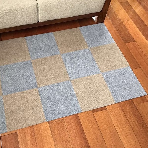 Carpet Tile Non-Skid Fade Resistant Solid Color Self-Stick Carpet Tiles Bedroom Clearhalo 'Carpet Tiles & Carpet Squares' 'carpet_tiles_carpet_squares' 'Flooring 'Home Improvement' 'home_improvement' 'home_improvement_carpet_tiles_carpet_squares' Walls and Ceiling' 1200x1200_6ee51ca3-0418-4766-afc6-713eea32ec5e