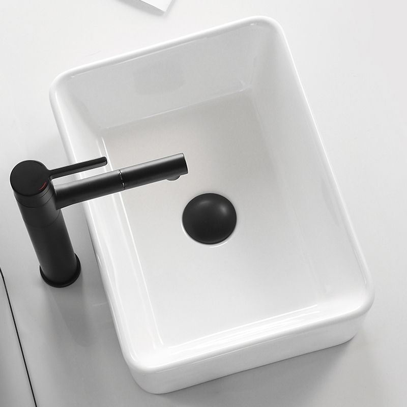 Contemporary Bathroom Sink Porcelain Solid Color Rectangular Vessel Bathroom Sink Clearhalo 'Bathroom Remodel & Bathroom Fixtures' 'Bathroom Sinks & Faucet Components' 'Bathroom Sinks' 'bathroom_sink' 'Home Improvement' 'home_improvement' 'home_improvement_bathroom_sink' 1200x1200_6eebf3f2-b969-473c-a501-5184a76cdd97