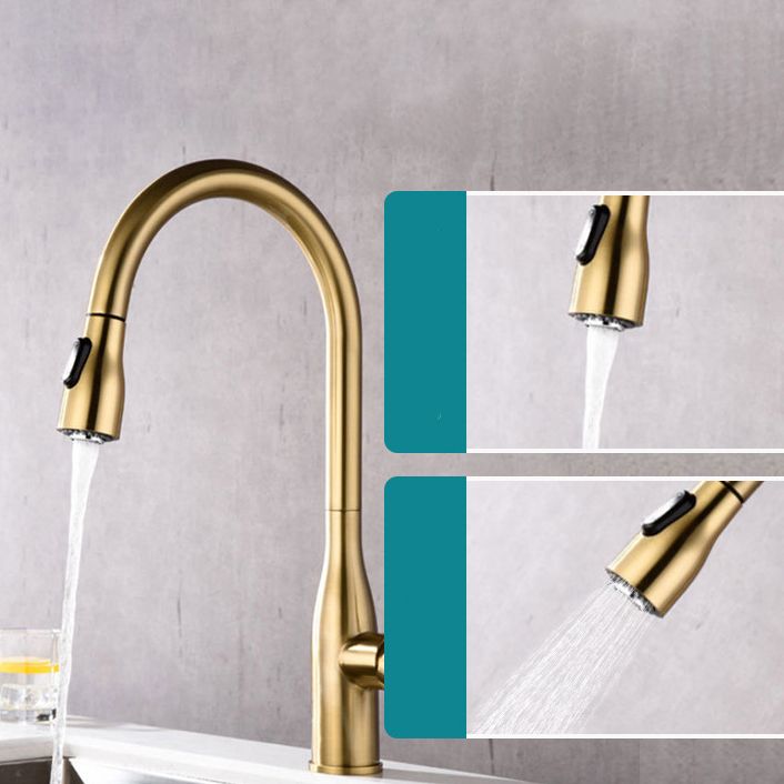 Modern Style Copper Kitchen Faucet Single Handle High Arc Kitchen Faucet Clearhalo 'Home Improvement' 'home_improvement' 'home_improvement_kitchen_faucets' 'Kitchen Faucets' 'Kitchen Remodel & Kitchen Fixtures' 'Kitchen Sinks & Faucet Components' 'kitchen_faucets' 1200x1200_6ef479e5-8f80-49d3-a233-c277b98fc431