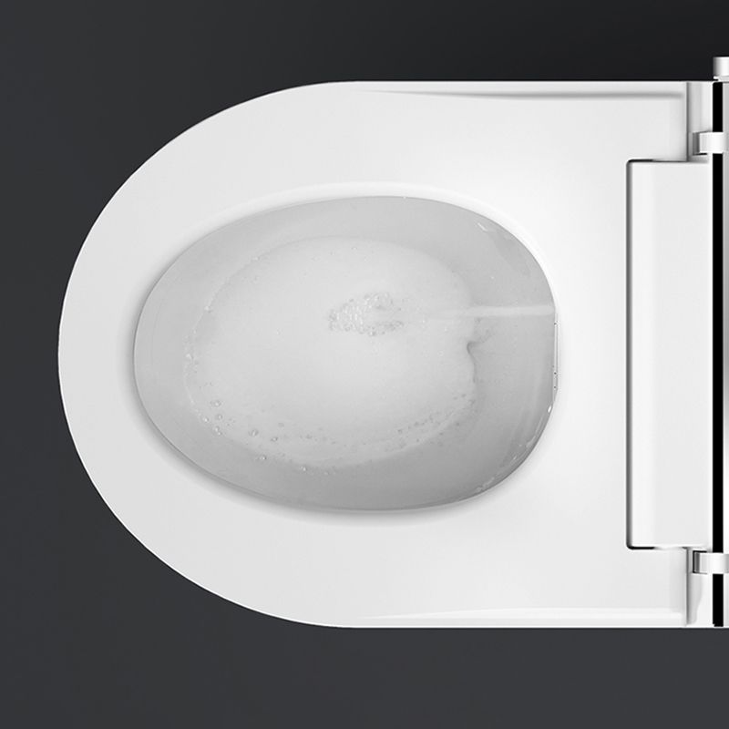 Cotton White Smart Toilet Antimicrobial Foot Sensor Elongated Wall Hung Toilet Set Clearhalo 'Bathroom Remodel & Bathroom Fixtures' 'Bidets' 'Home Improvement' 'home_improvement' 'home_improvement_bidets' 'Toilets & Bidets' 1200x1200_6f1f46ce-4a5e-4c2e-b4a1-460ecaf5c21f