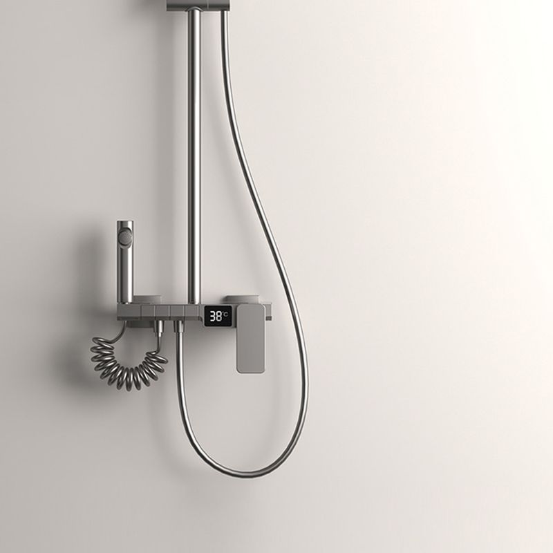 Contemporary Wall Mounted Shower System Slide Bar Included Shower Set Clearhalo 'Bathroom Remodel & Bathroom Fixtures' 'Home Improvement' 'home_improvement' 'home_improvement_shower_faucets' 'Shower Faucets & Systems' 'shower_faucets' 'Showers & Bathtubs Plumbing' 'Showers & Bathtubs' 1200x1200_6f2a1f4a-b770-40ef-9234-7a09ec8a3db5