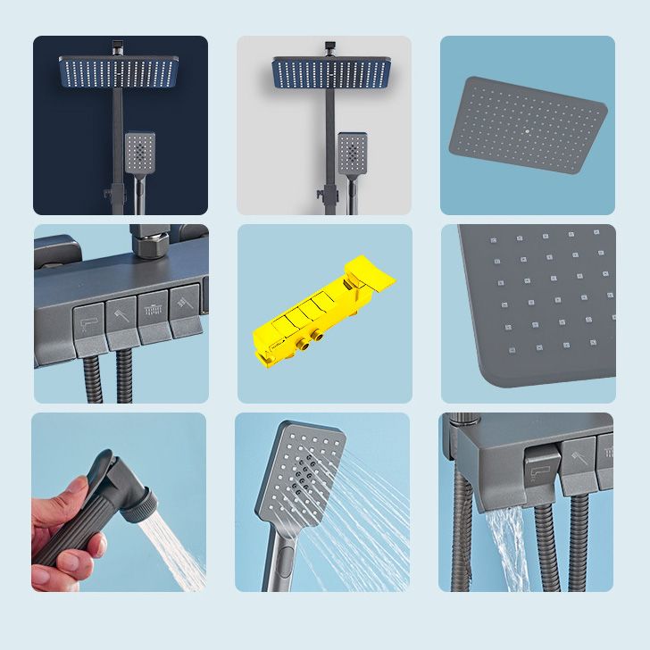 Modern Adjustable Shower Stainless Steel Shower Head Shower Faucet on Wall Clearhalo 'Bathroom Remodel & Bathroom Fixtures' 'Home Improvement' 'home_improvement' 'home_improvement_shower_faucets' 'Shower Faucets & Systems' 'shower_faucets' 'Showers & Bathtubs Plumbing' 'Showers & Bathtubs' 1200x1200_6f358f48-834d-47c9-803d-73730928d7dd