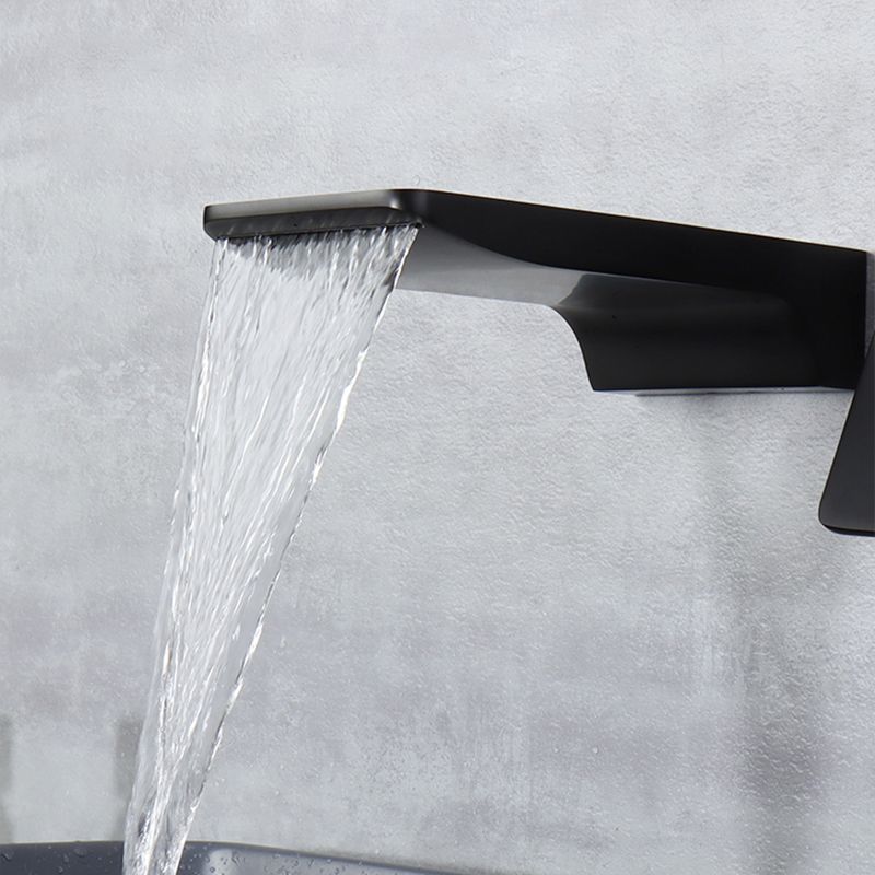 Contemporary Wall Mounted Metal Tub Filler One Handles Waterfall Tub Faucet Trim Clearhalo 'Bathroom Remodel & Bathroom Fixtures' 'Bathtub Faucets' 'bathtub_faucets' 'Home Improvement' 'home_improvement' 'home_improvement_bathtub_faucets' 1200x1200_6f3e641d-1c77-4713-b862-ccbfad5bfde7