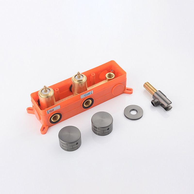 Modern Wall Mounted Metal Tub Filler Trim Low Arc Bathroom Faucet Clearhalo 'Bathroom Remodel & Bathroom Fixtures' 'Bathtub Faucets' 'bathtub_faucets' 'Home Improvement' 'home_improvement' 'home_improvement_bathtub_faucets' 1200x1200_6f649600-93f0-46b6-931e-4e3c7f18a359