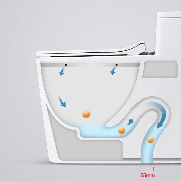 Modern Toilet Bowl One Piece Toilet Floor Mounted Siphon Jet Toilet Clearhalo 'Bathroom Remodel & Bathroom Fixtures' 'Home Improvement' 'home_improvement' 'home_improvement_toilets' 'Toilets & Bidets' 'Toilets' 1200x1200_6f68baa6-1c27-409f-94d9-b4be048a9667
