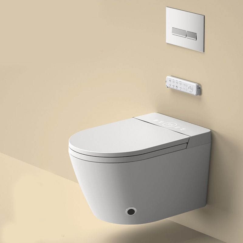 Contemporary Wall Hung Toilet Set in White Finish with Heated Seat Clearhalo 'Bathroom Remodel & Bathroom Fixtures' 'Bidets' 'Home Improvement' 'home_improvement' 'home_improvement_bidets' 'Toilets & Bidets' 1200x1200_6f945440-45d9-4e93-99bb-b962173b89c9