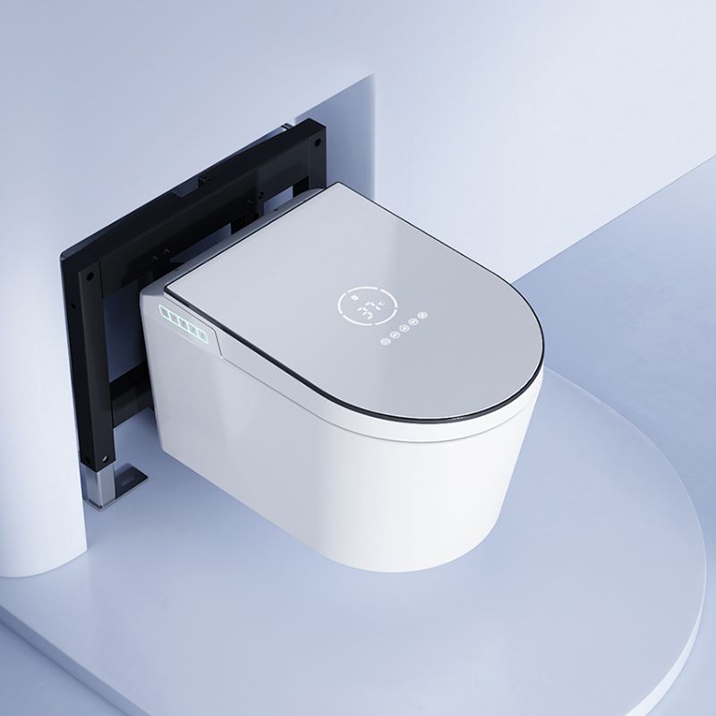 White Smart Bidet Ceramic Elongated Wall Mount with Soft Close Heated Seat Clearhalo 'Bathroom Remodel & Bathroom Fixtures' 'Bidets' 'Home Improvement' 'home_improvement' 'home_improvement_bidets' 'Toilets & Bidets' 1200x1200_6f9d800a-10d6-47c3-bcf2-f04d107252cb