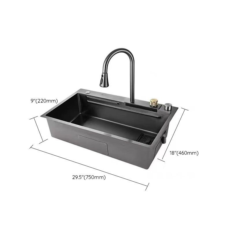 Modern Kitchen Sink Stainless Steel with Accessories and Faucet Bar Prep Sink Clearhalo 'Home Improvement' 'home_improvement' 'home_improvement_kitchen_sinks' 'Kitchen Remodel & Kitchen Fixtures' 'Kitchen Sinks & Faucet Components' 'Kitchen Sinks' 'kitchen_sinks' 1200x1200_6fa1df94-5092-4ddd-bbc4-e3c1f439c612