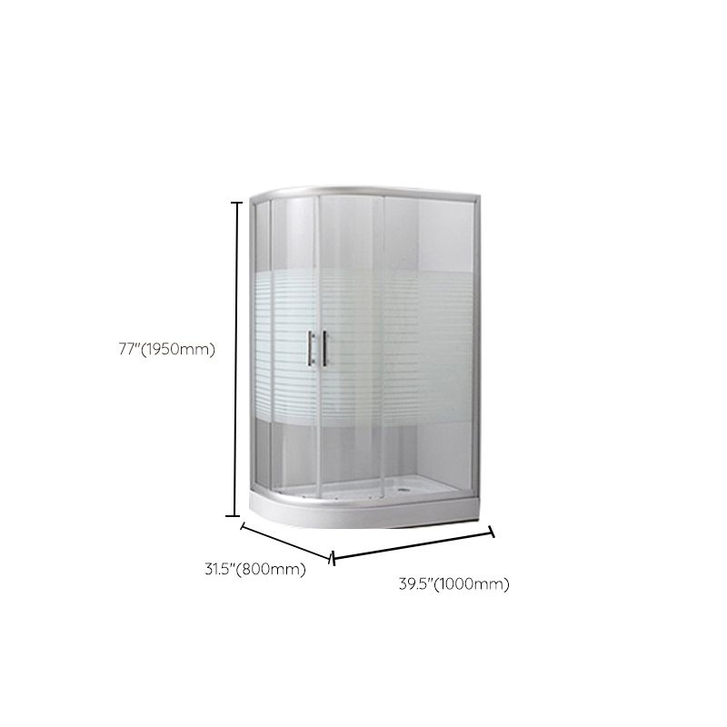 Contemporary Shower Stall Striped Round Semi-Frameless Shower Stall Clearhalo 'Bathroom Remodel & Bathroom Fixtures' 'Home Improvement' 'home_improvement' 'home_improvement_shower_stalls_enclosures' 'Shower Stalls & Enclosures' 'shower_stalls_enclosures' 'Showers & Bathtubs' 1200x1200_6fb1a2a5-3cd8-4535-8efa-5e133a51668b